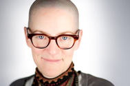 commercial portrait of woman with shaved head