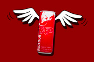 can of cranberry flavored Red Bull Red Edition